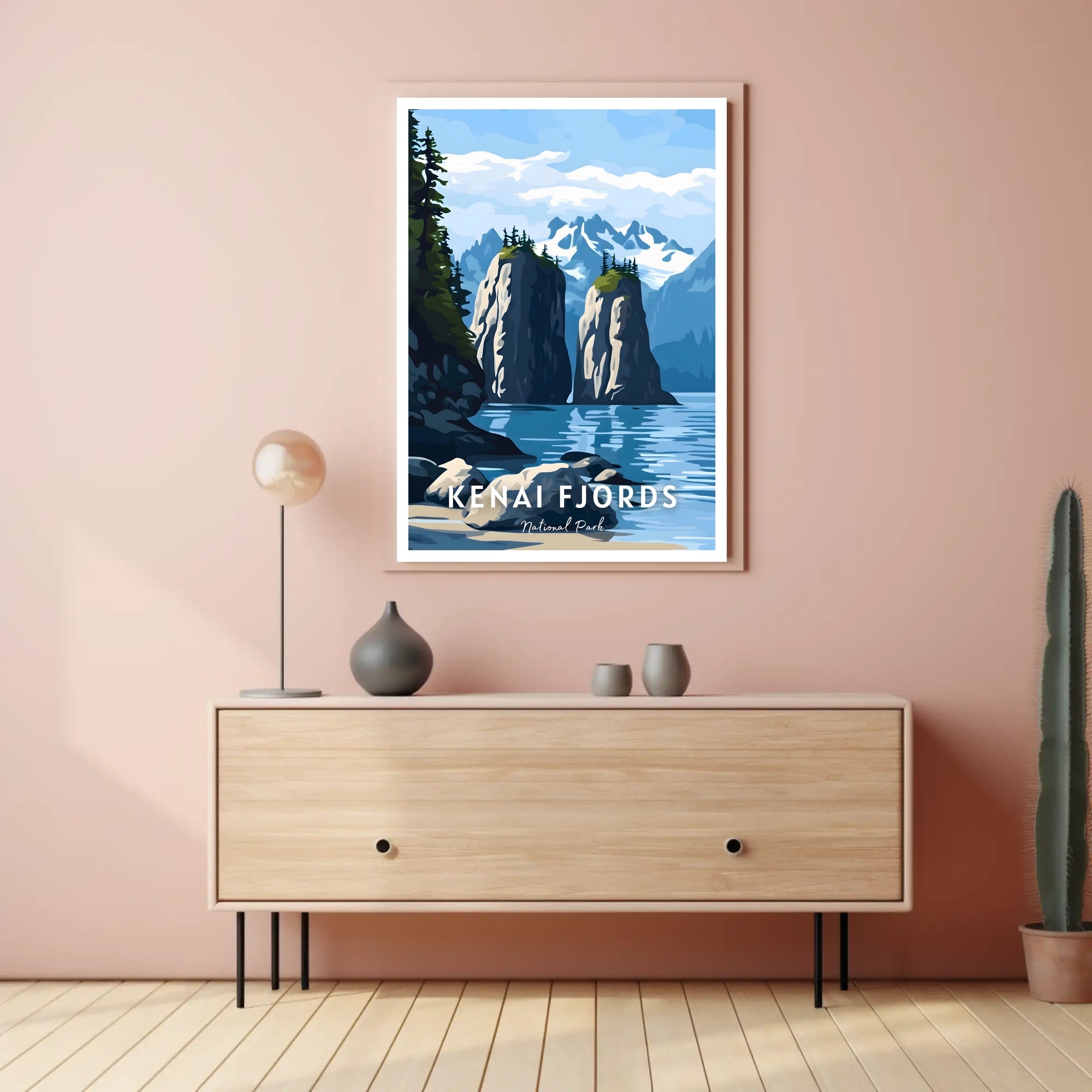 Kenai Fjords Poster Scenic Travel Landscape Wall Art