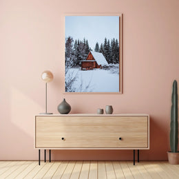 Winter Cabin Retreat Poster
