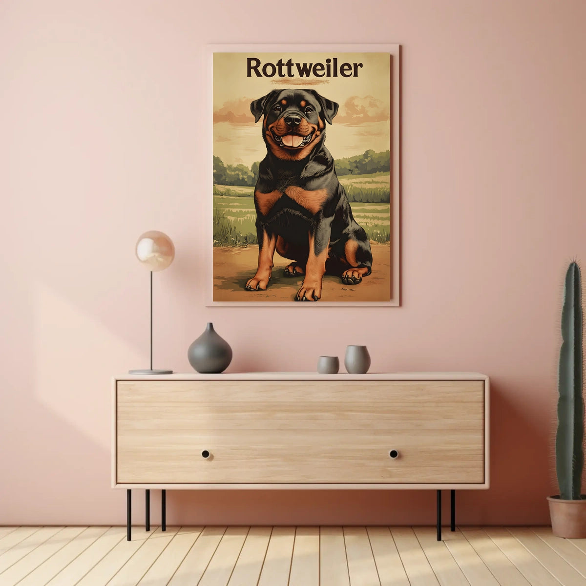 Rottweiler Portrait Poster