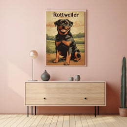 Rottweiler Portrait Poster