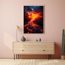 Fiery Landscape Poster