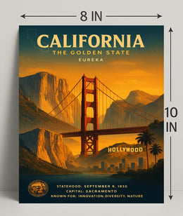 California The Golden State Vintage Poster PosterGoat