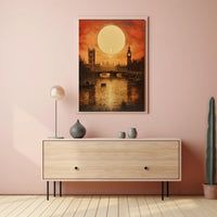 Sunset Over London Poster