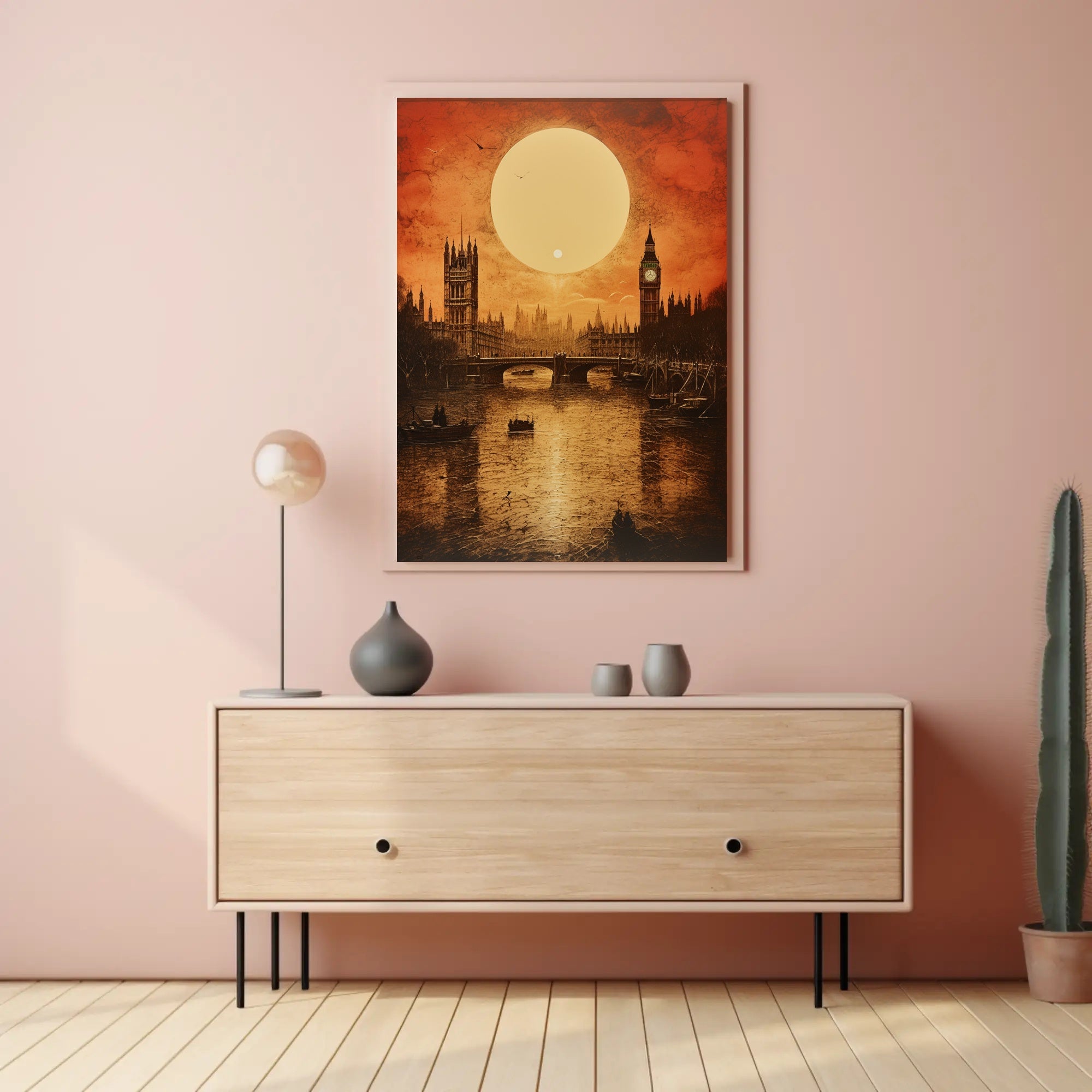 Sunset Over London Poster