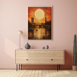 Sunset Over London Poster