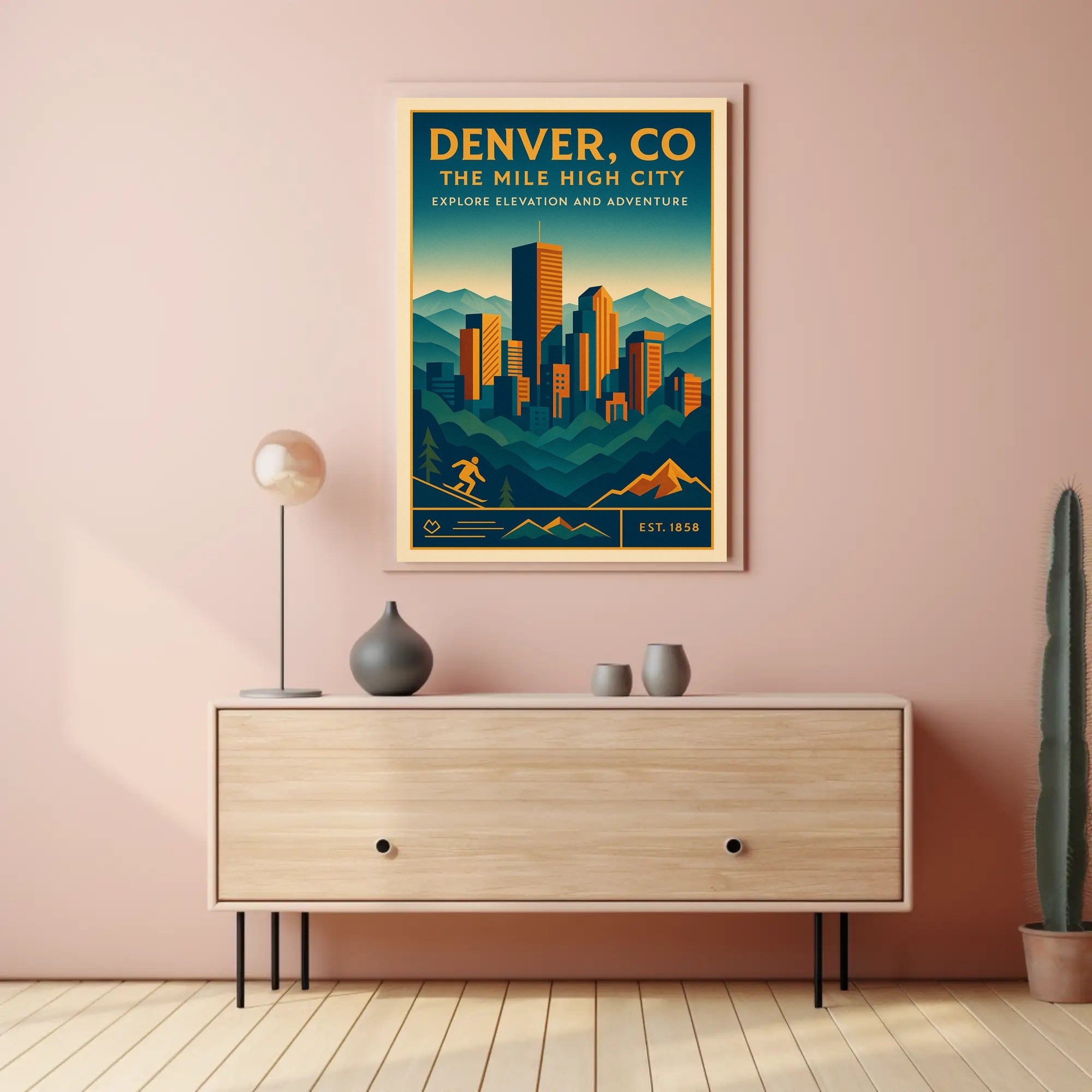 Denver CO The Mile High City Poster Print PosterGoat