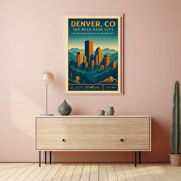Denver CO The Mile High City Poster Print PosterGoat
