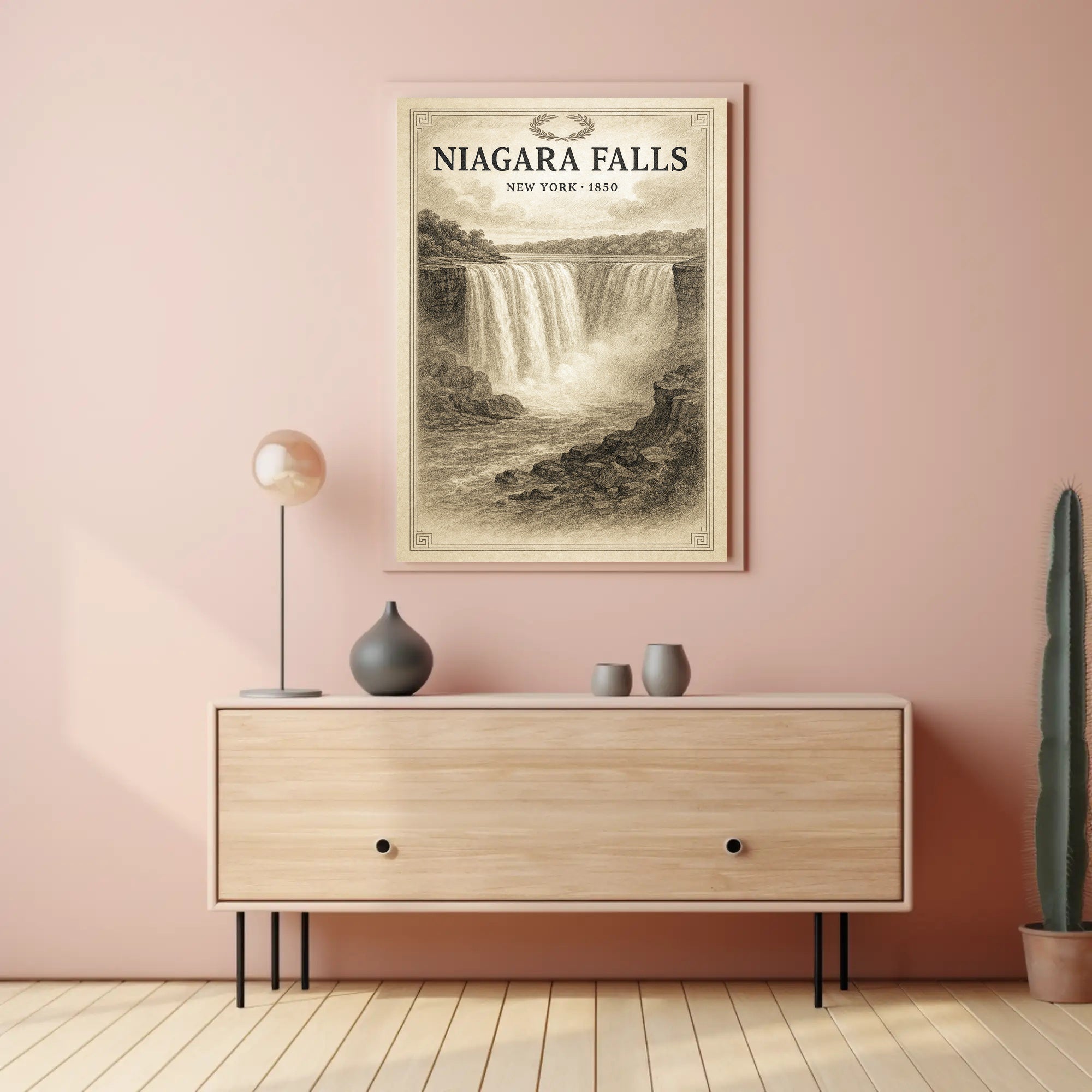 Niagara Falls New York 1850 Poster PosterGoat