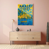 Amalfi Coast Dreamscape Poster Wall Art 18X24 Print
