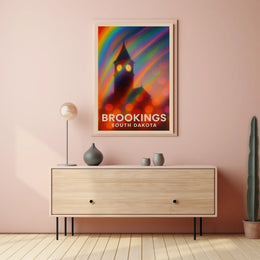 Brookings South Dakota Scenic Wanderlust Travel Photography Realism Minimalist Heritage Wall Art Poster