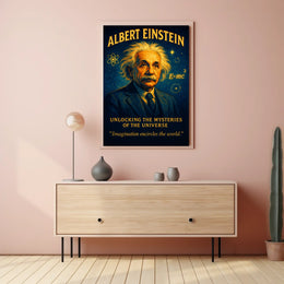 Albert Einstein Inspirational Vintage Science Poster