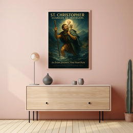 St. Christopher Guardian of Travelers Poster PosterGoat