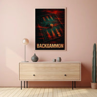 Backgammon Strategy Modern Art Poster - Abstract or Artistic Poster