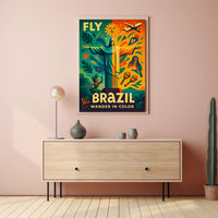 Brazil Travel Poster Vibrant Rio de Janeiro Adventure PosterGoat