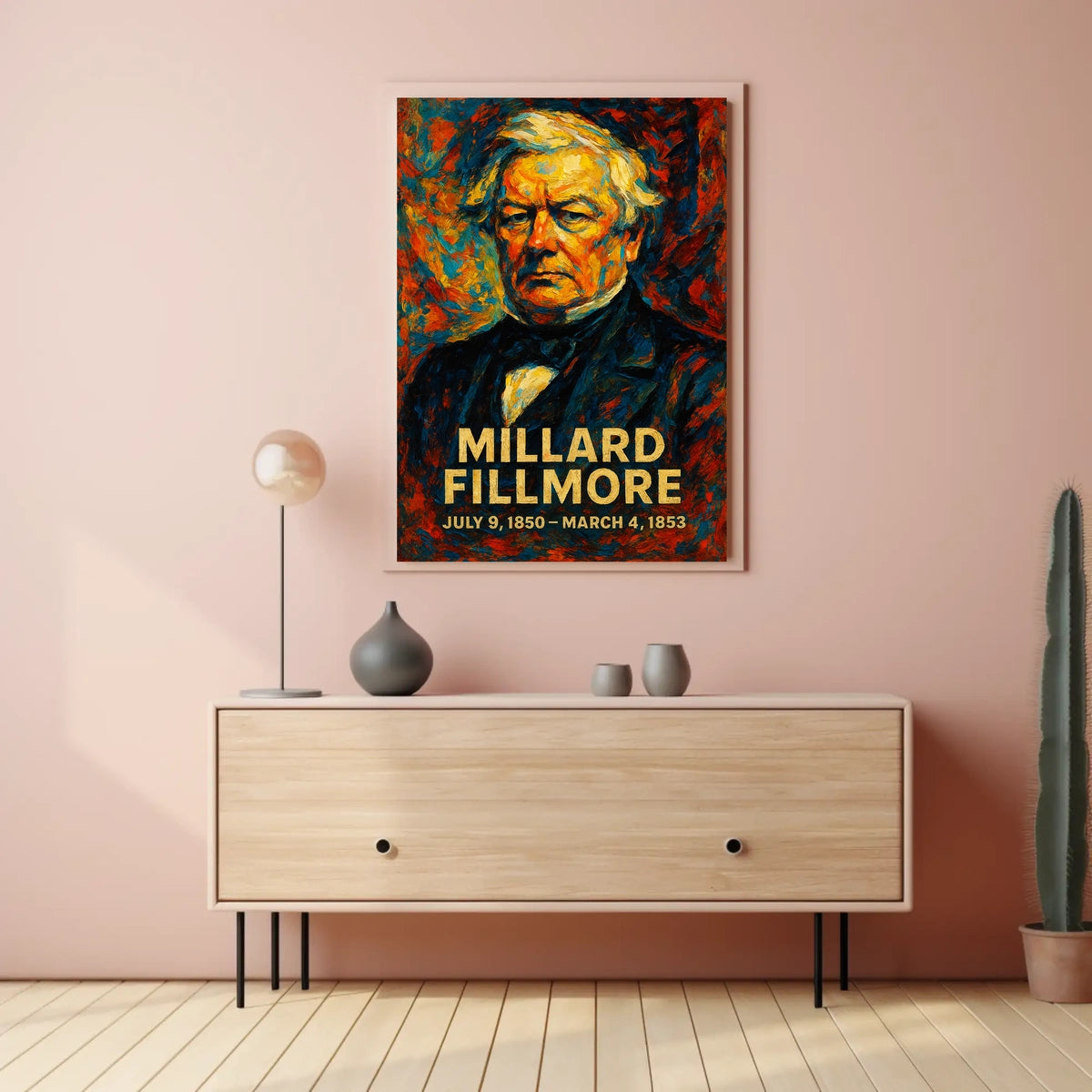 Millard Fillmore 13th President of the United States Glitch Hop Art Poster