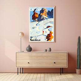 Val Gardena Skiing Adventure Poster PosterGoat