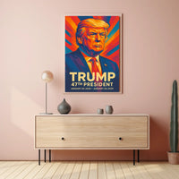 Trump 47th President Scenic Real World Landscape Art Style Decor Lovers Wanderlust Poster
