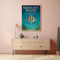 Sergeant Major Fish Bold Stripes and Big Attitude Poster
