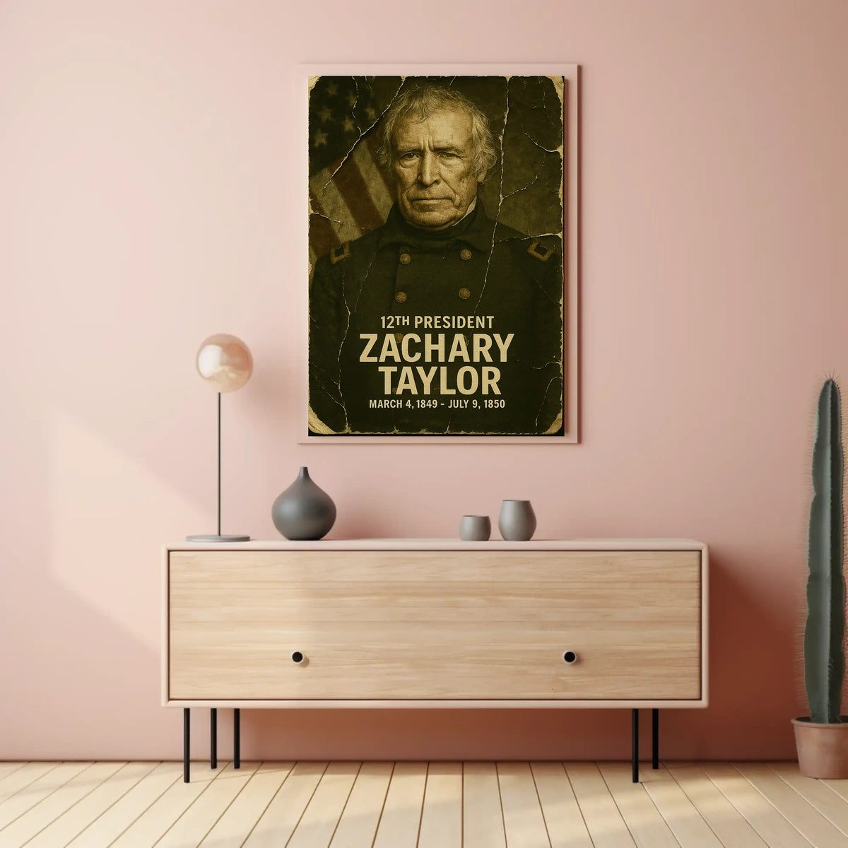 Zachary Taylor 12th President of the United States Damaged Photograph Poster