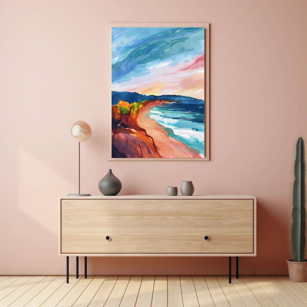 Vibrant Coastal Landscape Poster