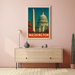 Washington Landmarks Poster