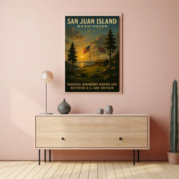San Juan Island Peaceful Boundary Poster