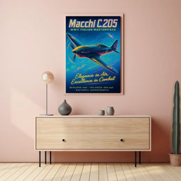Macchi C.205 WWII Italian Masterpiece Poster
