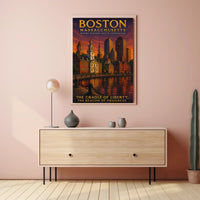 Boston, Massachusetts Where History Meets Innovation Poster
