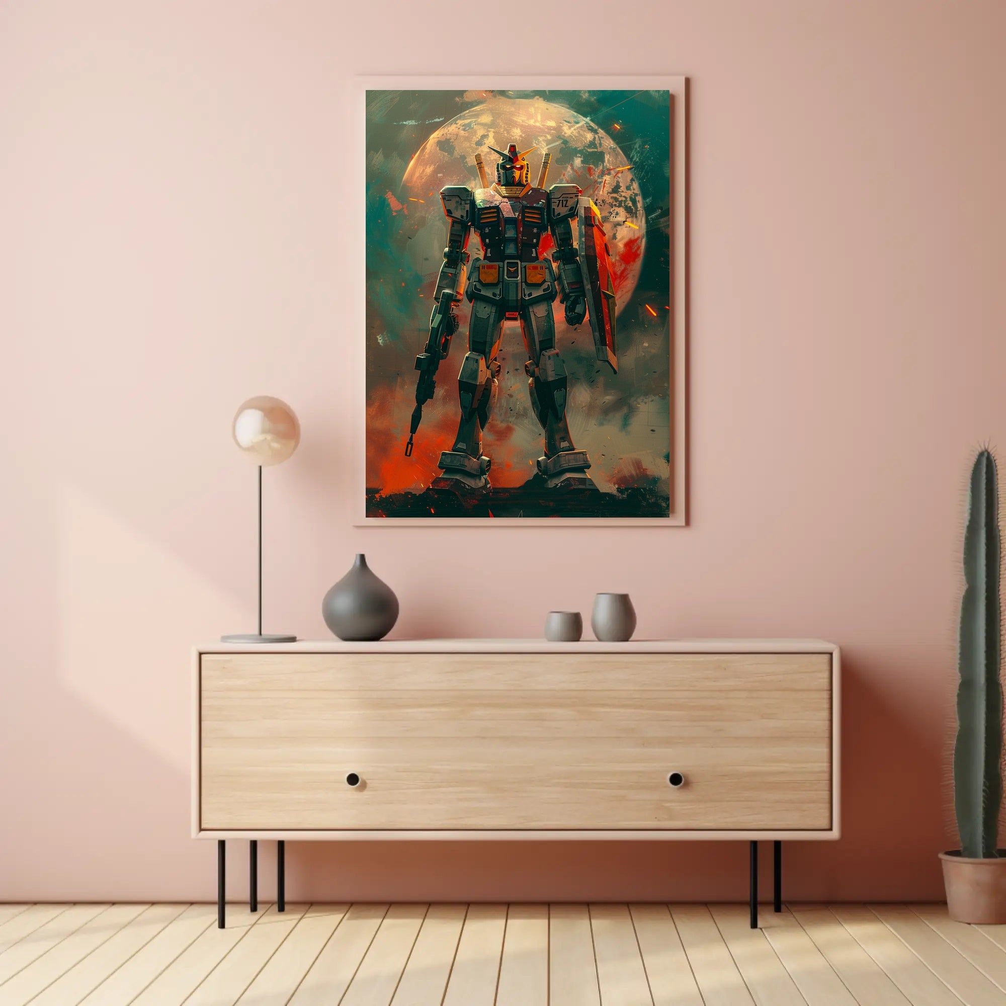 Galactic Mech Warrior Art Print Poster Decor PosterGoat