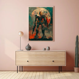 Galactic Mech Warrior Art Print Poster Decor PosterGoat