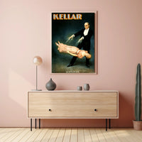 Kellar Classic Levitation Magic Show Vintage Artistic Poster
