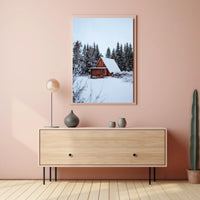 Winter Cabin Retreat Poster