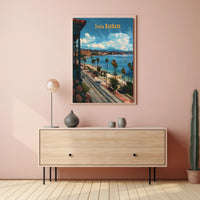 Santa Barbara Sunlit Coastal Travel Poster