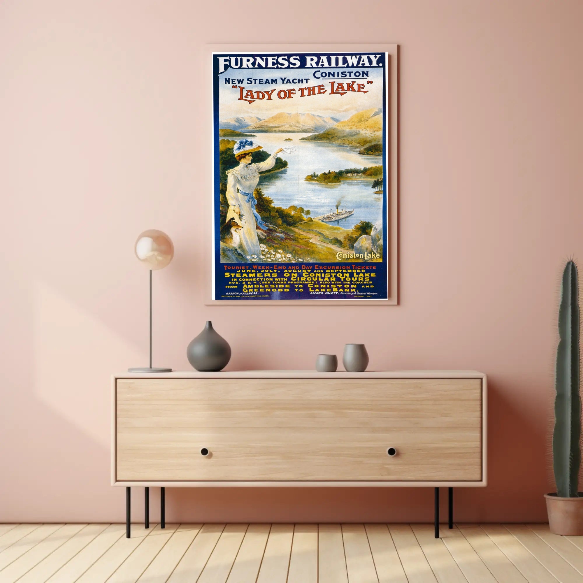 Furness Railway Lake Excursions Vintage Travel Poster PosterGoat