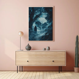 Enigmatic Forest Wanderer Wall Art Poster Decor PosterGoat