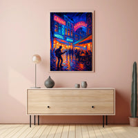 Neon Nightlife Vibes Poster PosterGoat
