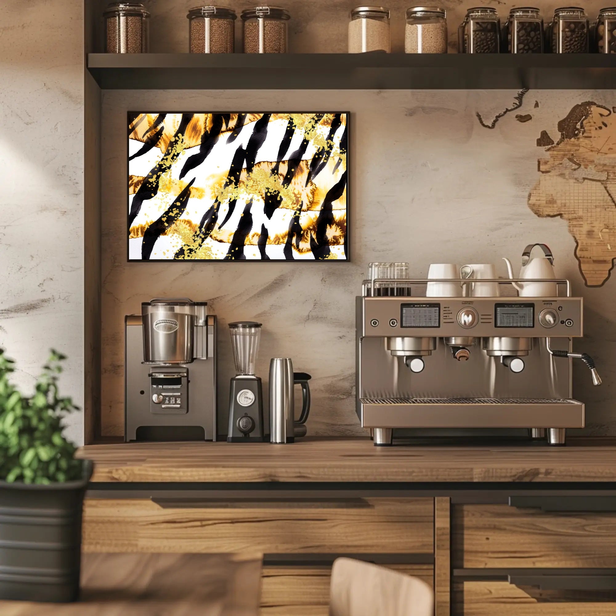 Abstract Gold and Black Art Poster