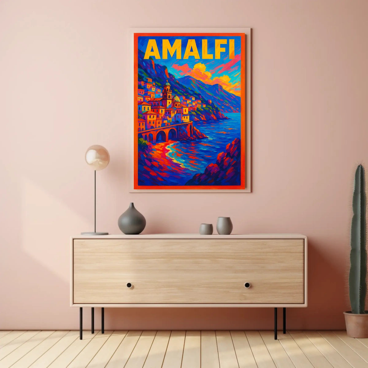 Amalfi Coast Vibrant Seaside Escape Poster