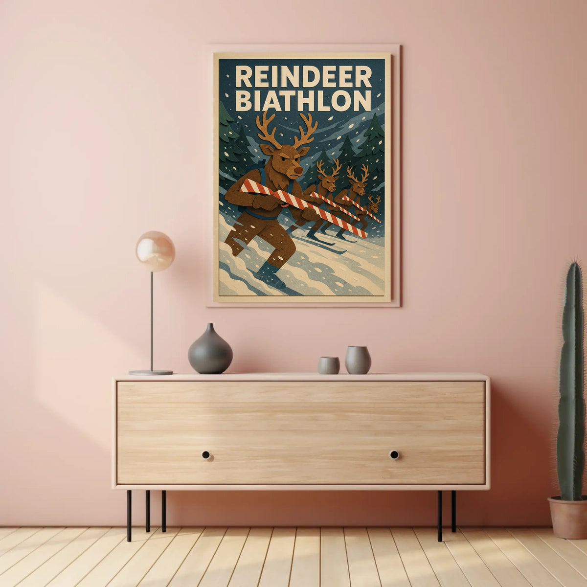 Reindeer Biathlon Poster