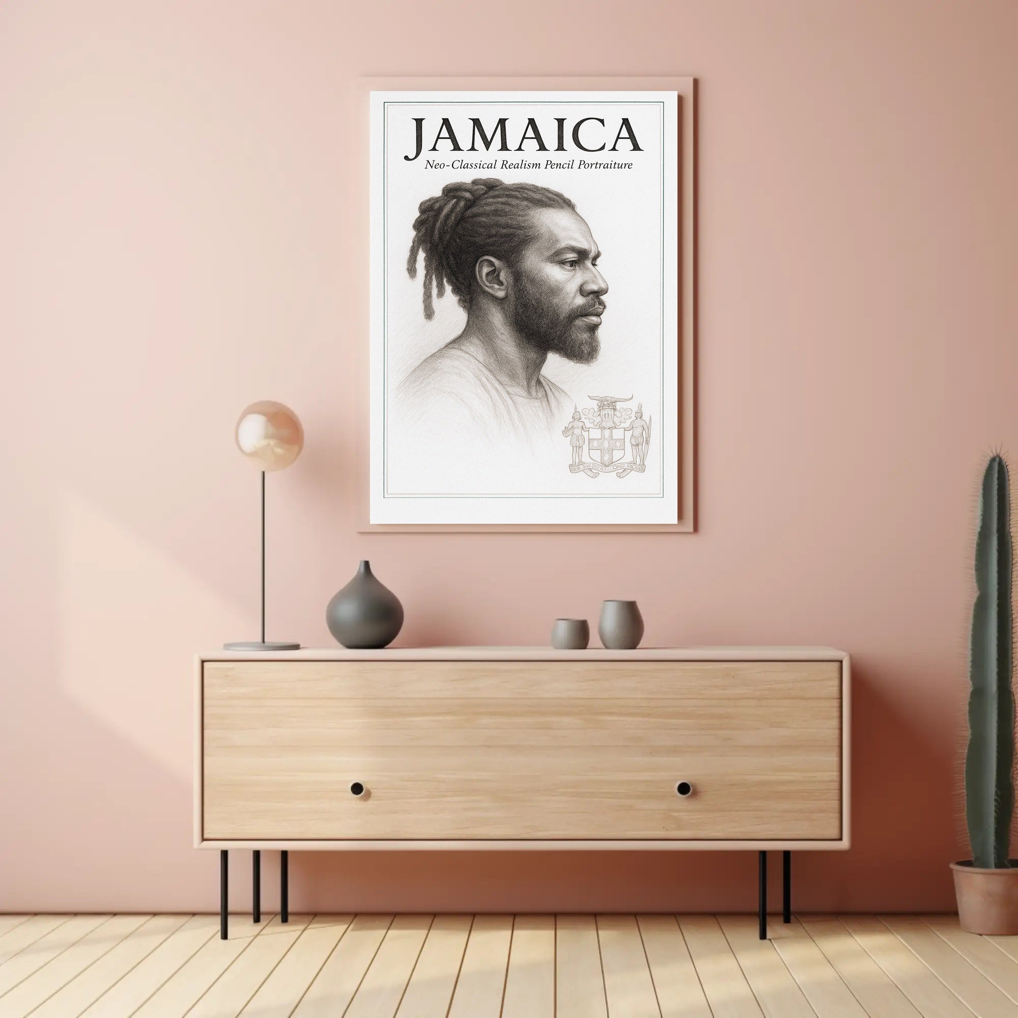 Jamaica NeoClassical Realism Portrait Poster PosterGoat