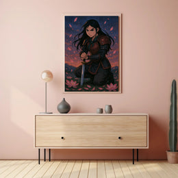 Warrior Woman Fantasy Twilight Motif: Fantasy or Mythology Poster