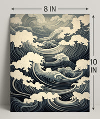 Oceanic Waves And Clouds Poster PosterGoat