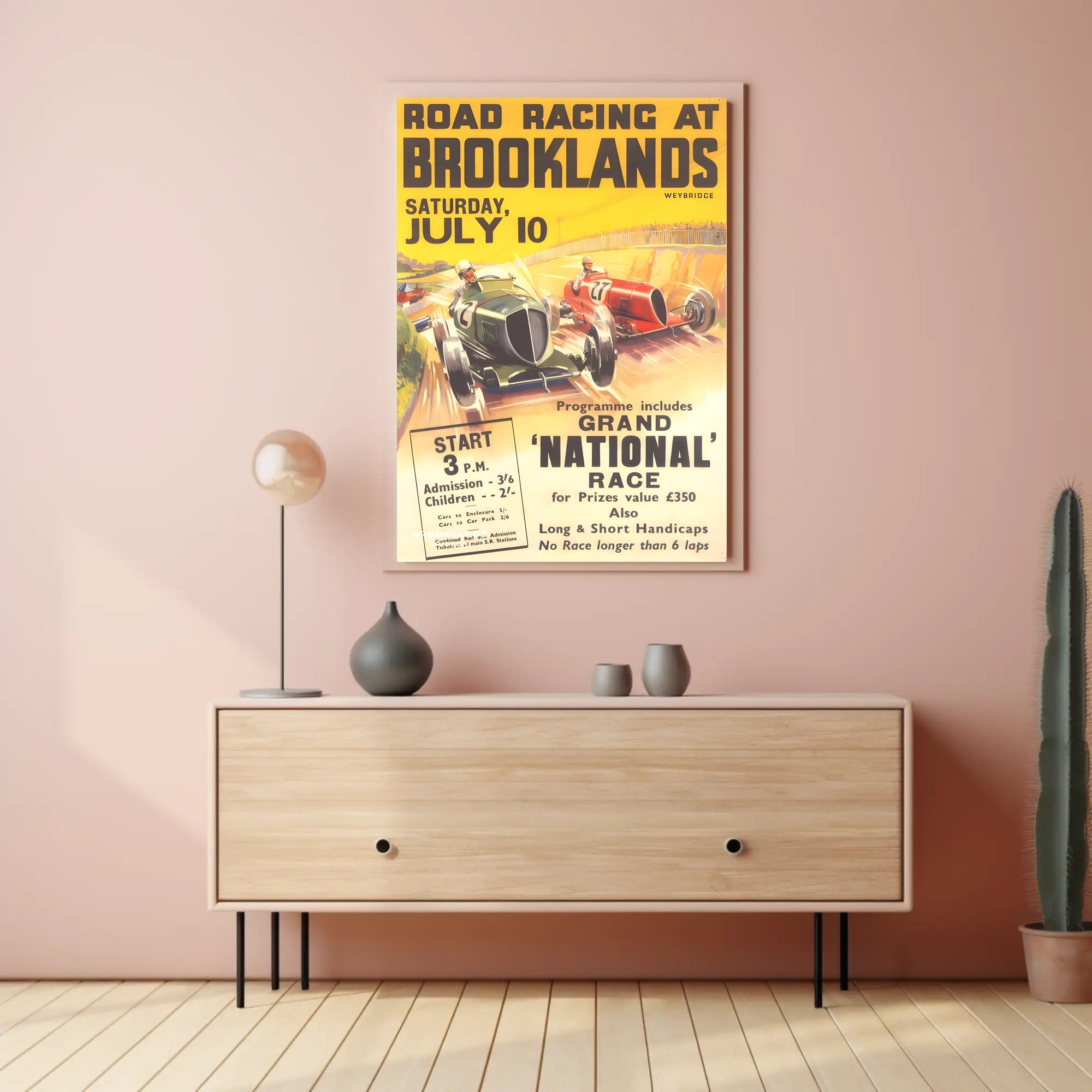 Road Racing at Brooklands Poster