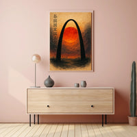 Gateway Arch Sunset Wall Art Print