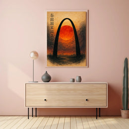 Gateway Arch Sunset Wall Art Print