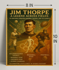 Jim Thorpe A Legend Across Fields Poster PosterGoat