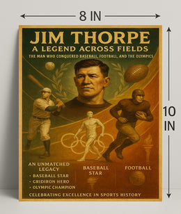 Jim Thorpe A Legend Across Fields Poster PosterGoat