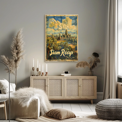 Siem Reap Cambodia Angkor Wat Travel Poster