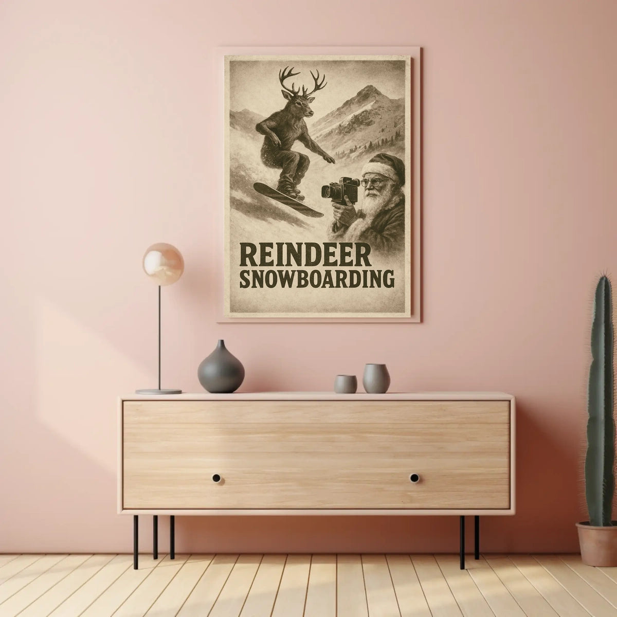 Reindeer Snowboarding Extravaganza Poster