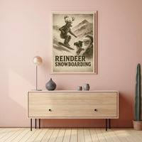Reindeer Snowboarding Extravaganza Poster